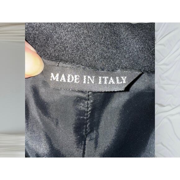 Louis Dell’Olio 100% Italian Cashmere Coat Made in Italy Black Classic - Picture 6 of 6